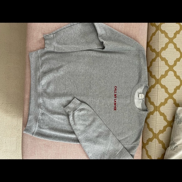 SOLD.    Skinny Dip Size M grey sweatshirt “Call My Lawyer” - Picture 3 of 3